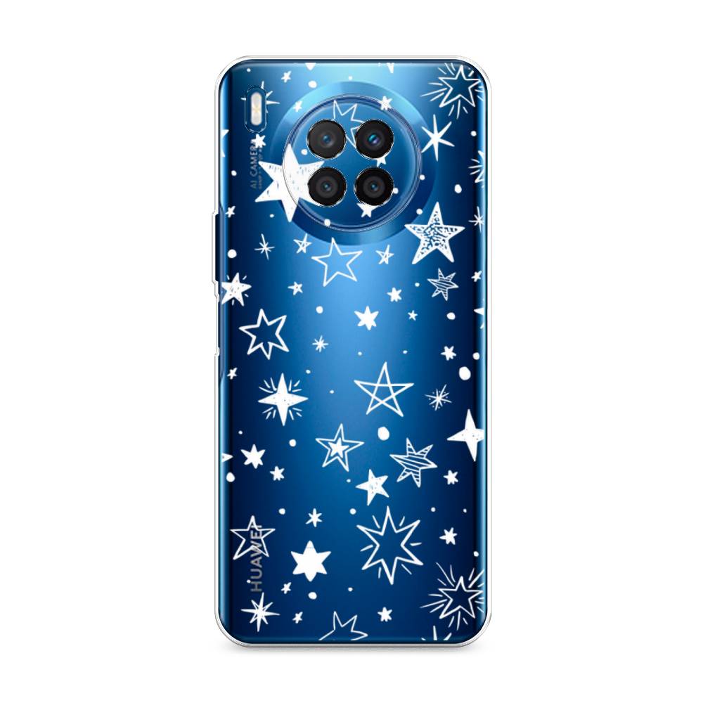 фото Чехол awog "звездочки графика белая" для huawei nova 8i