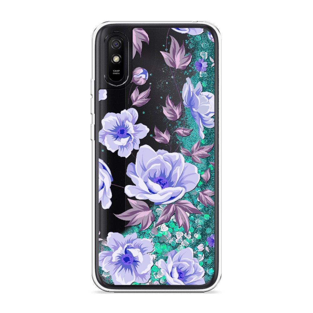 

Жидкий чехол с блестками "Цветочная фантазия 1" на Xiaomi Redmi 9A