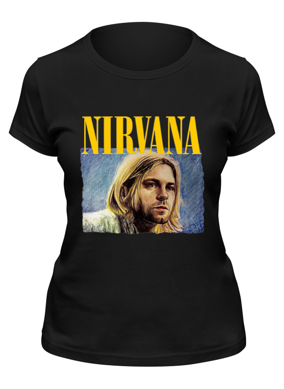 

Футболка женская Printio Nirvana черная M, Черный, Nirvana
