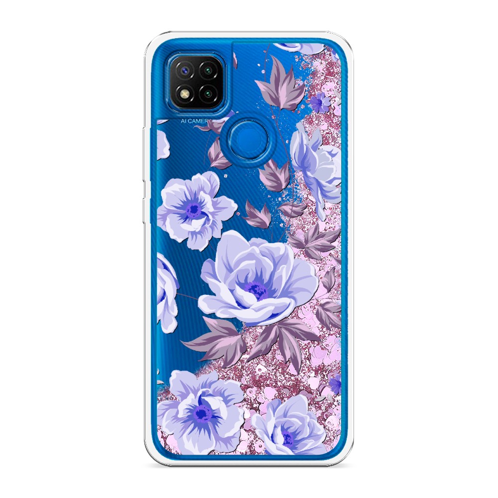 

Жидкий чехол с блестками "Цветочная фантазия 1" на Xiaomi Redmi 9C