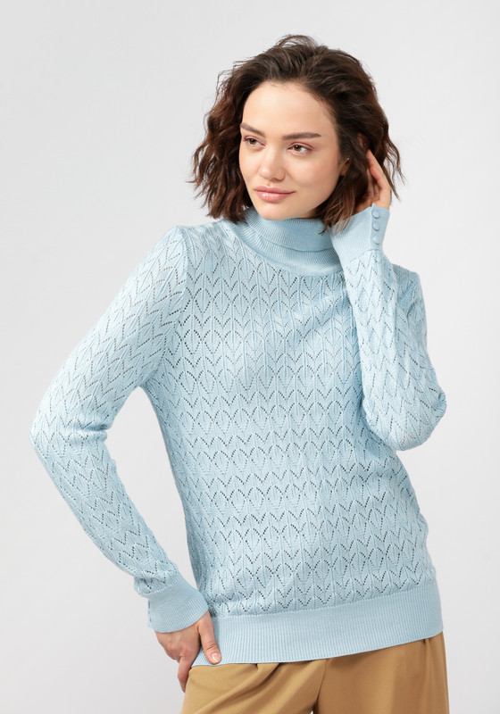

Свитер женский Vivawool 311818 голубой 54 RU, 311818