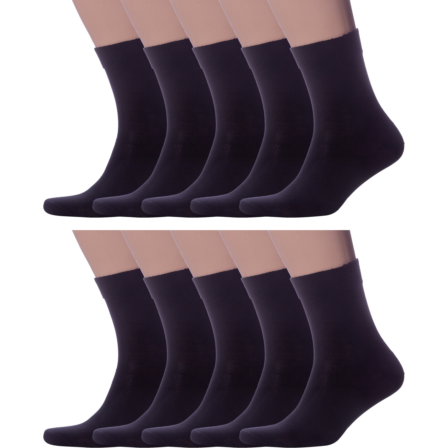 Комплект носков мужских LorenzLine 10-Н17 черных 27, 10 пар