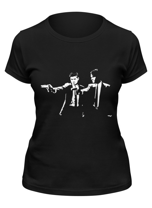 

Футболка женская Printio Supernatural (pulp fiction) черная M, Черный, Supernatural (pulp fiction)