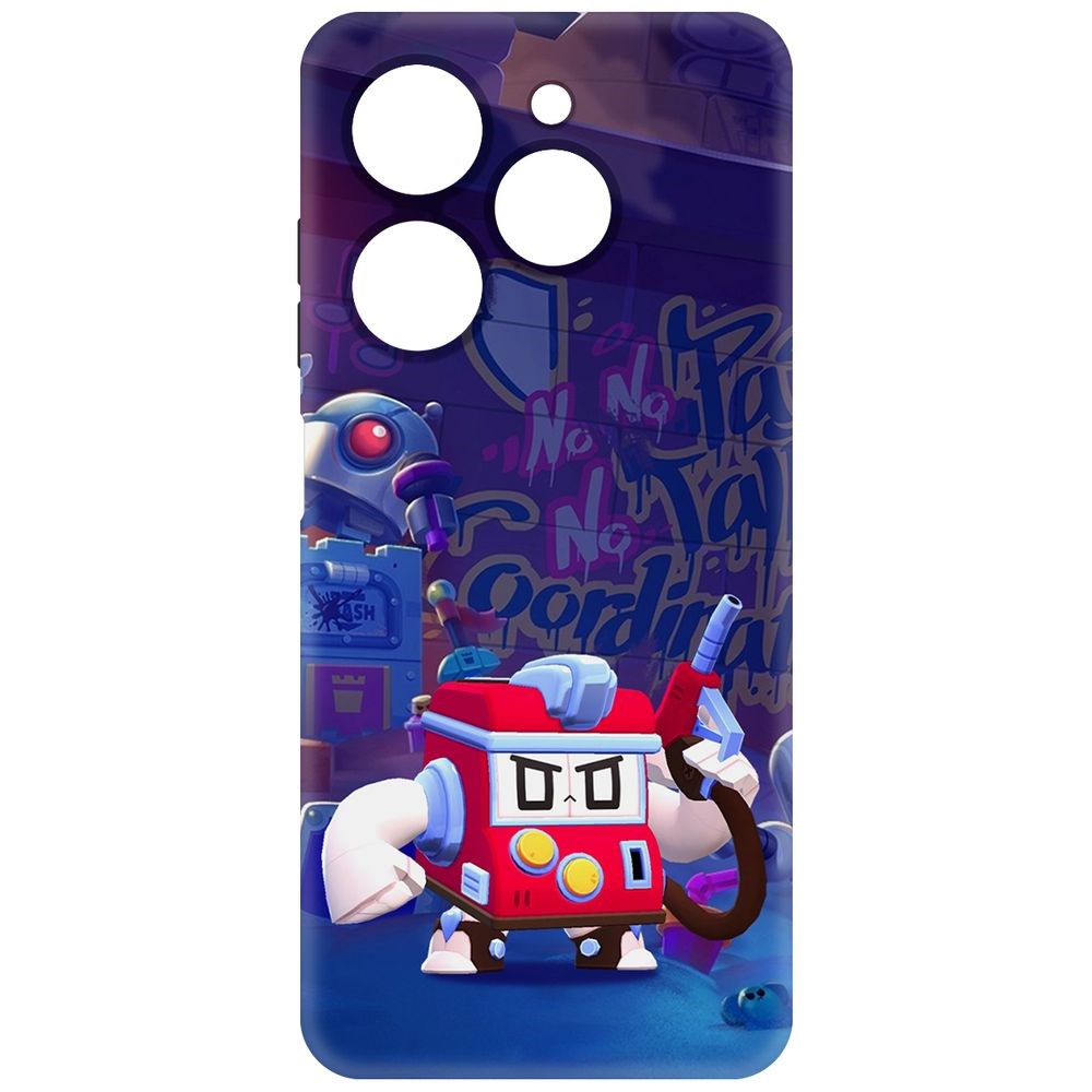 

Чехол-накладка Krutoff Soft Case Brawl Stars - V8-БИТ для Tecno Spark 20С черный