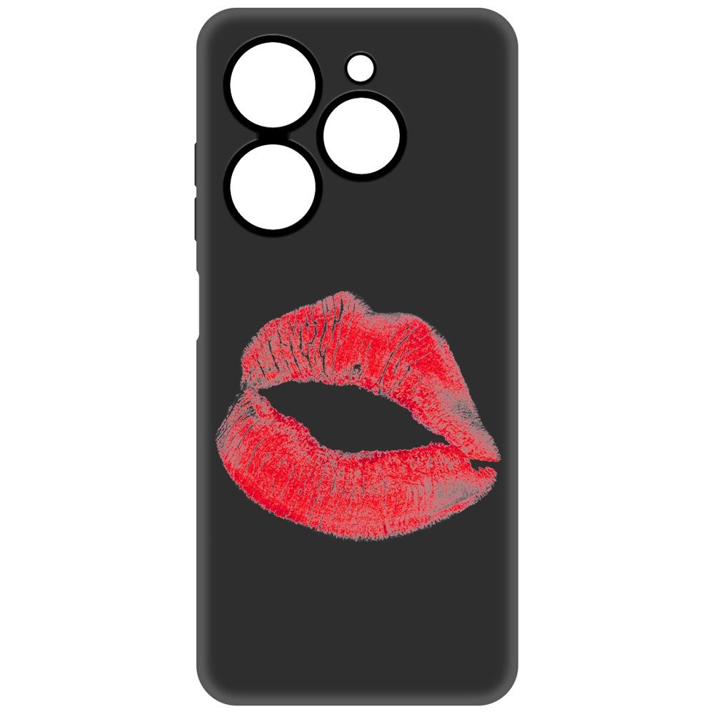 

Чехол-накладка Krutoff Soft Case След помады для Tecno Spark 20 черный
