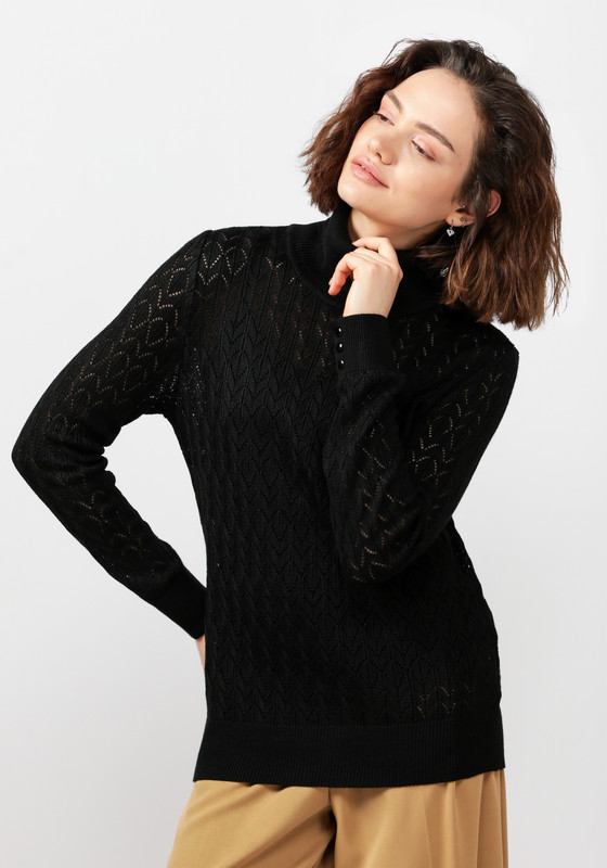 

Свитер женский Vivawool 311818 черный 52 RU, 311818
