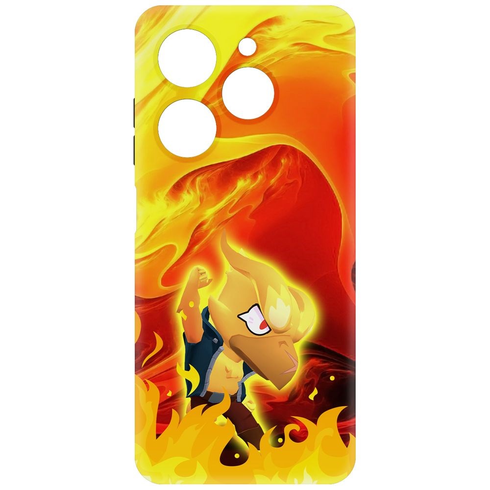 

Чехол-накладка Krutoff Soft Case Brawl Stars - Ворон-Феникс для Tecno Spark 20 черный