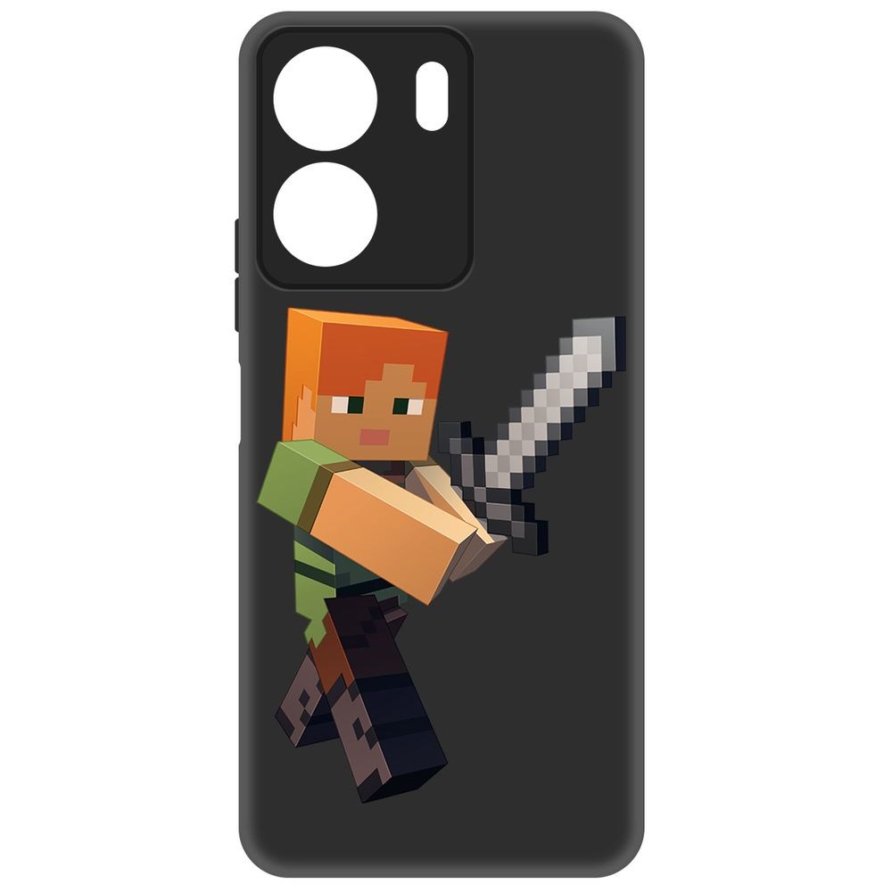 

Чехол-накладка Krutoff Soft Case Minecraft-Алекс для Xiaomi Redmi 13C черный