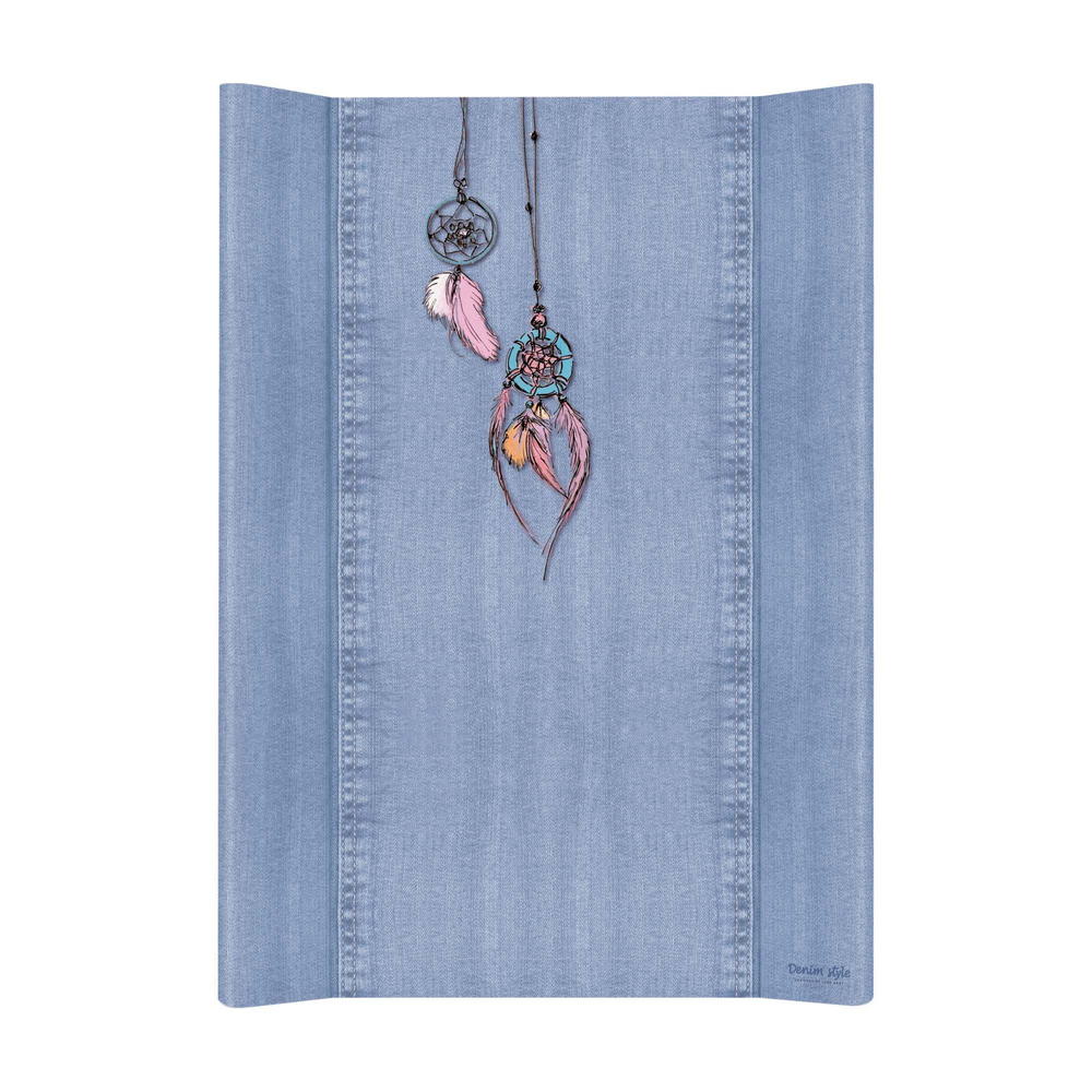 фото Матрас пеленальный ceba baby denim style dream catcher blue мягкий без изголовья, 70 см