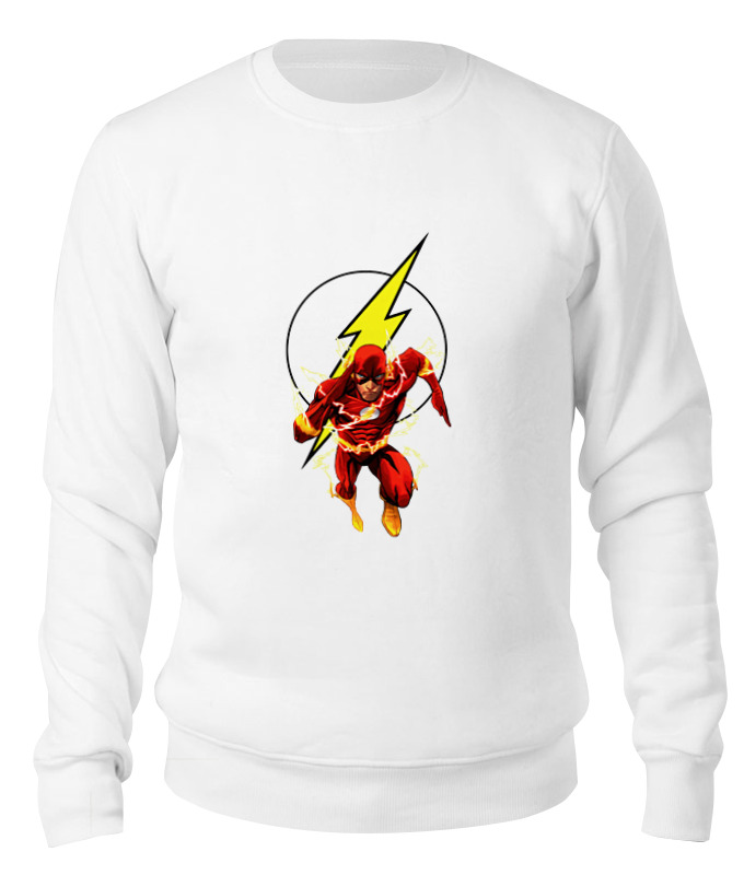 

Свитшот унисекс Printio The flash (молния) белый M, The flash (молния)