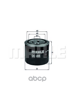 

Фильтр Масляный Oc 205 A Nsii0015656761 Mahle/Knecht арт. OC205A