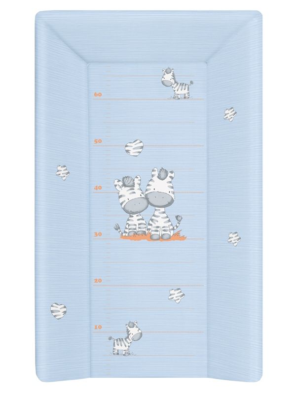 

Матрас пеленальный Ceba Baby Zebra blue мягкий с изголовьем, 70 см, Zebra