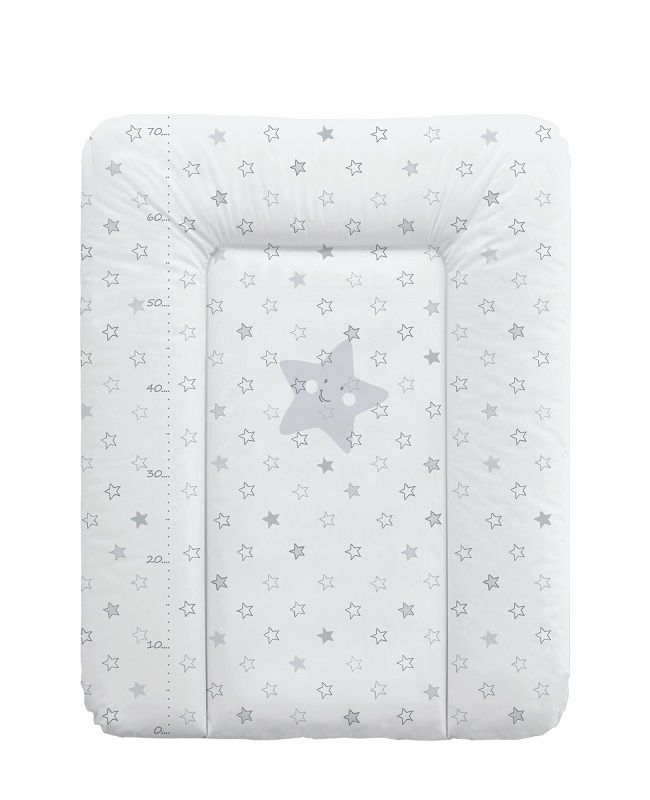 

Матрас пеленальный Ceba Baby Stars grey на комод, 70x50 см, Stars