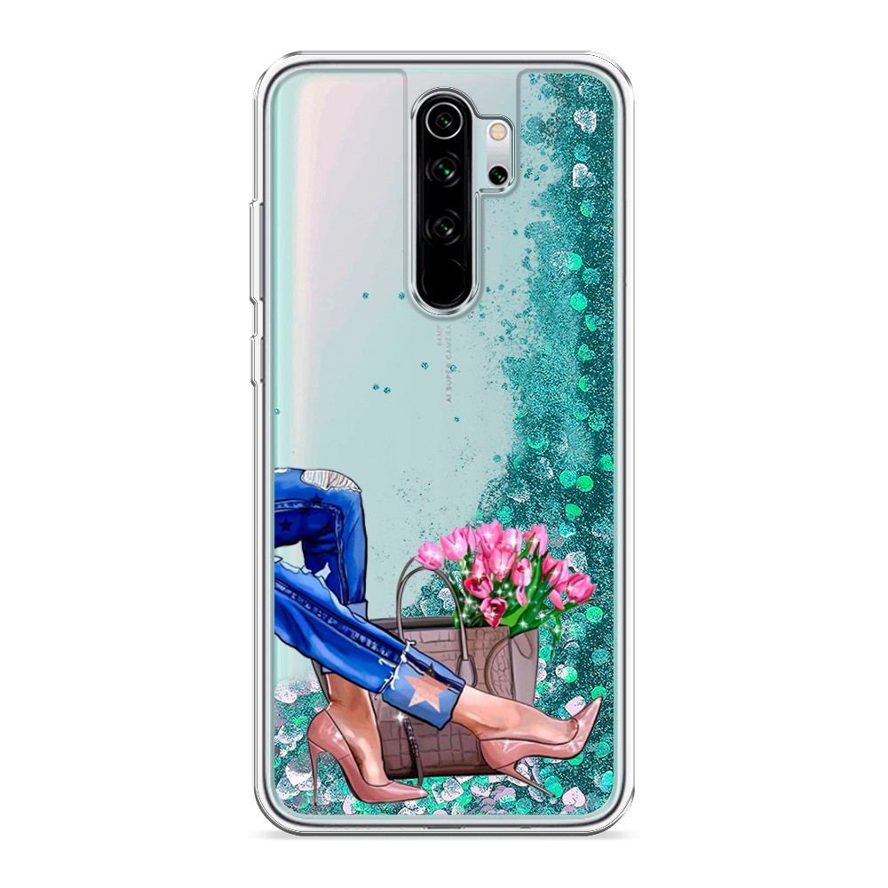 

Жидкий чехол с блестками "Каблучки" на Xiaomi Redmi Note 8 Pro, 36695-1