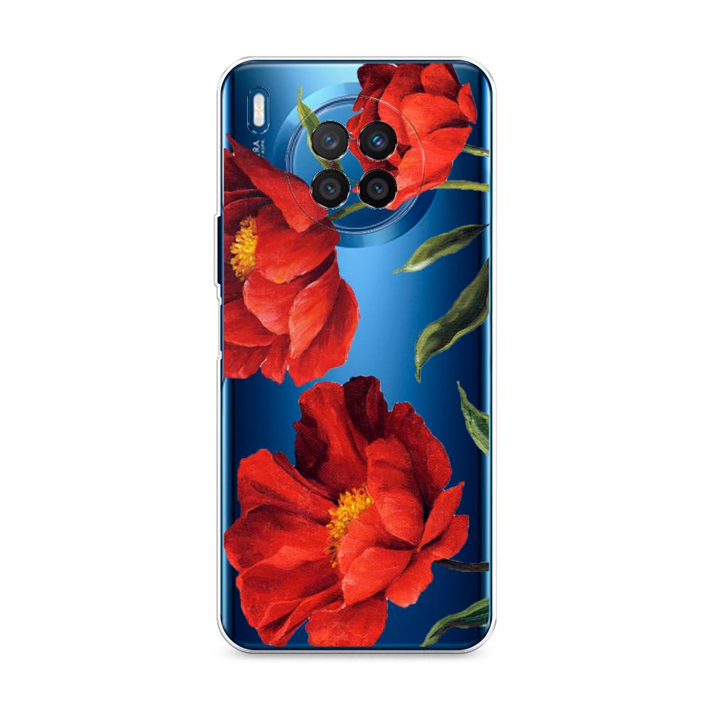 фото Чехол awog "красные маки" для huawei nova 8i