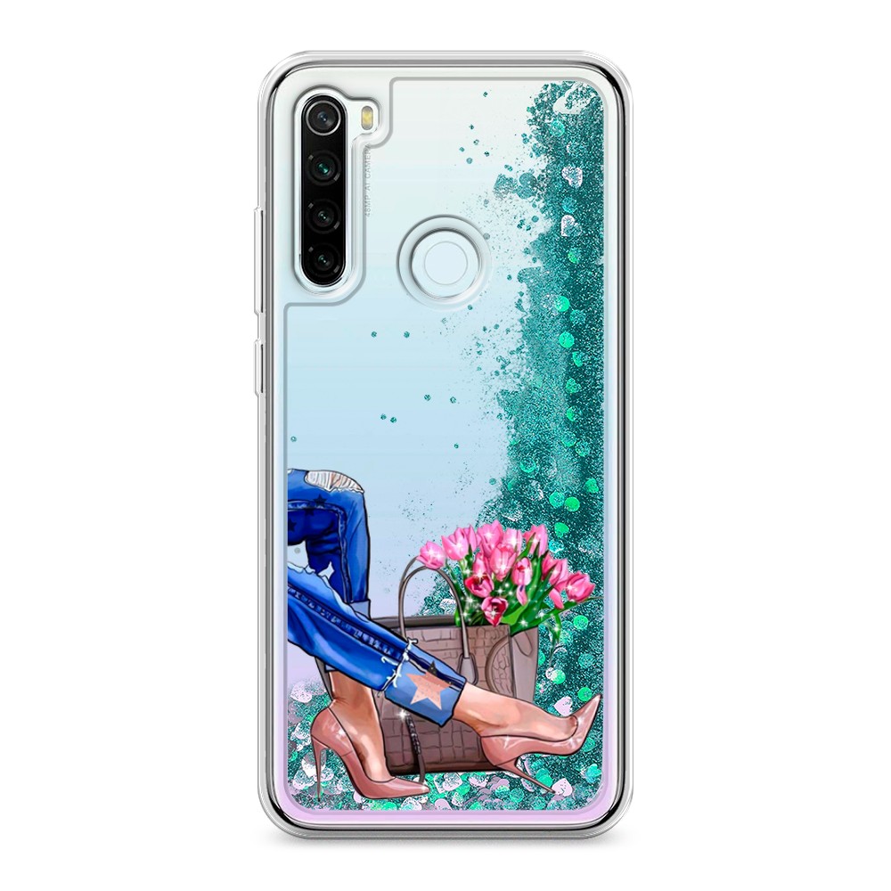 

Жидкий чехол с блестками "Каблучки" на Xiaomi Redmi Note 8T