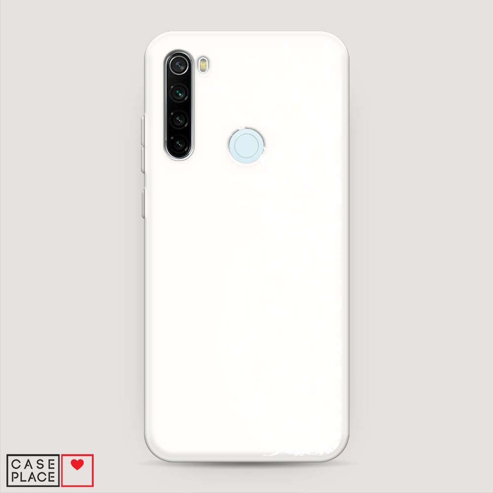 фото Матовый силиконовый чехол "ананас графика белая" на xiaomi redmi note 8t awog