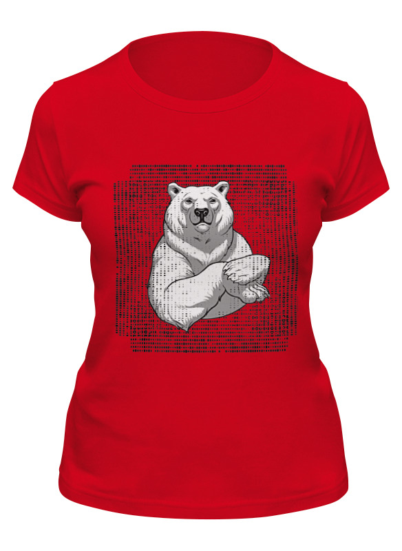 

Футболка женская Printio Polar bear красная L, Красный, Polar bear