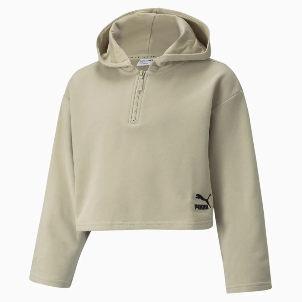 

Толстовка Puma Grl Cropped Hoodie G 53182742 цв.зеленый р. 140, Бежевый, 53182742