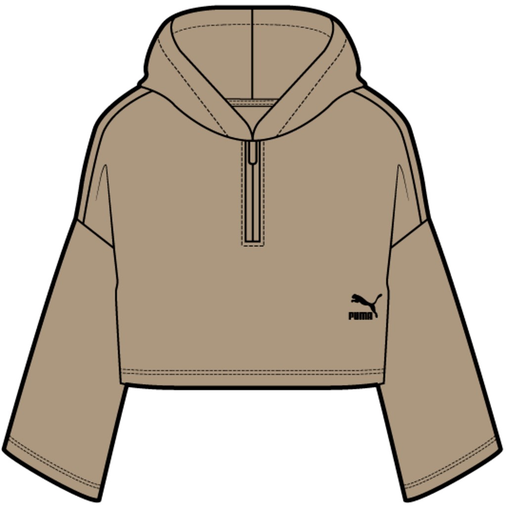 

Толстовка Puma Grl Cropped Hoodie G 53182742 цв.зеленый р. 164, 53182742