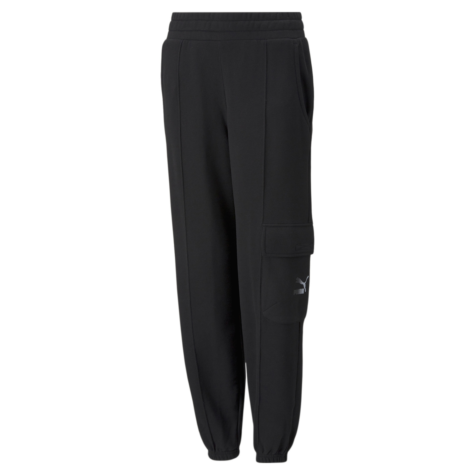 фото Брюки puma grl cargo sweatpants cl g 53182901 цв.черный р. 152