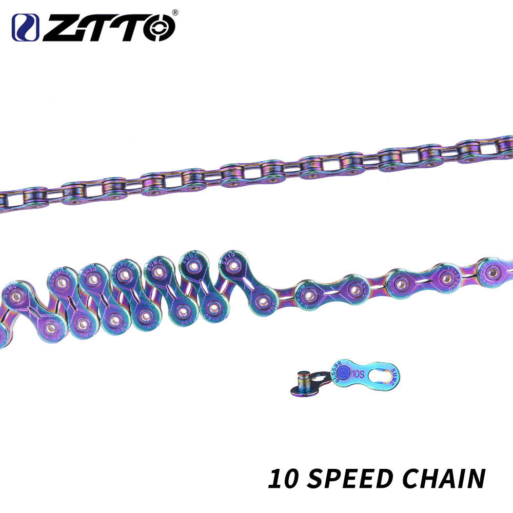Облегченная цепь ZTTO LT-10SLTFHR 10 на скоростей Полые пины, 116 звеньев