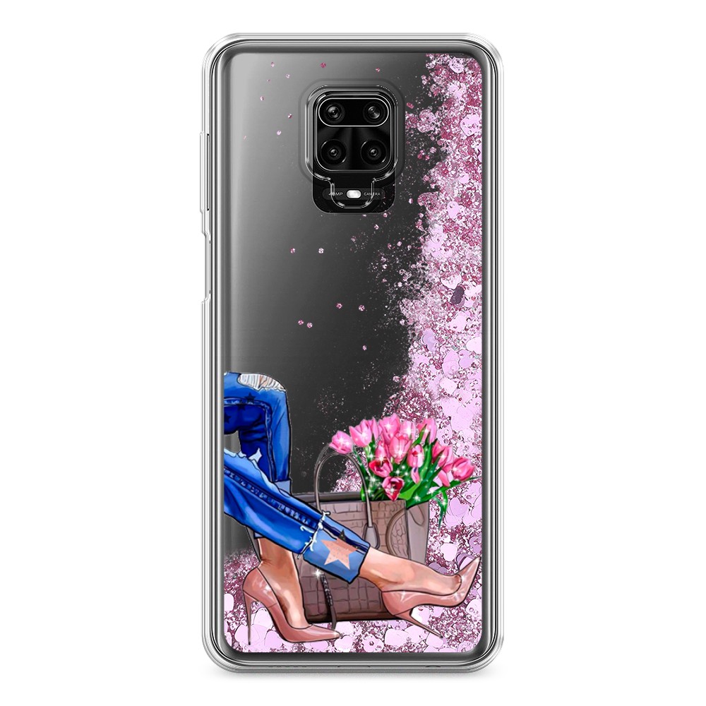 

Жидкий чехол с блестками "Каблучки" на Xiaomi Redmi Note 9S, 37994-1