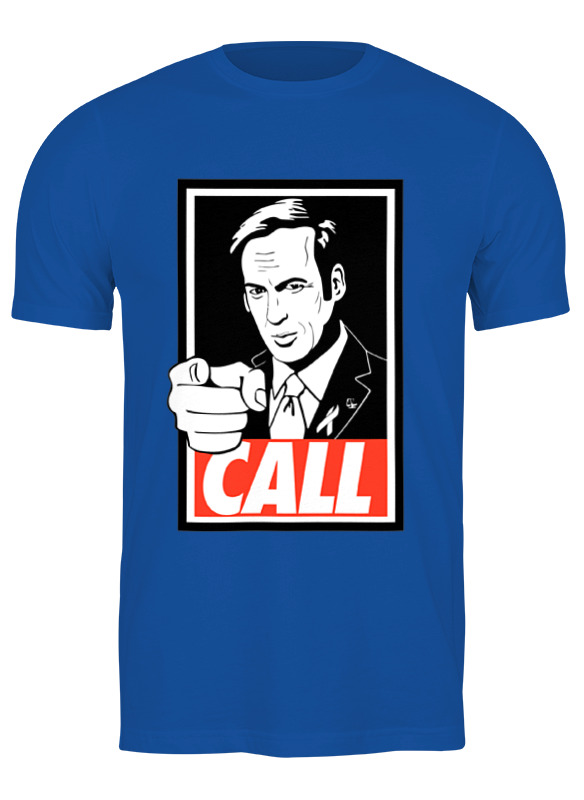 

Футболка мужская Printio Call saul синяя M, Синий, Call saul