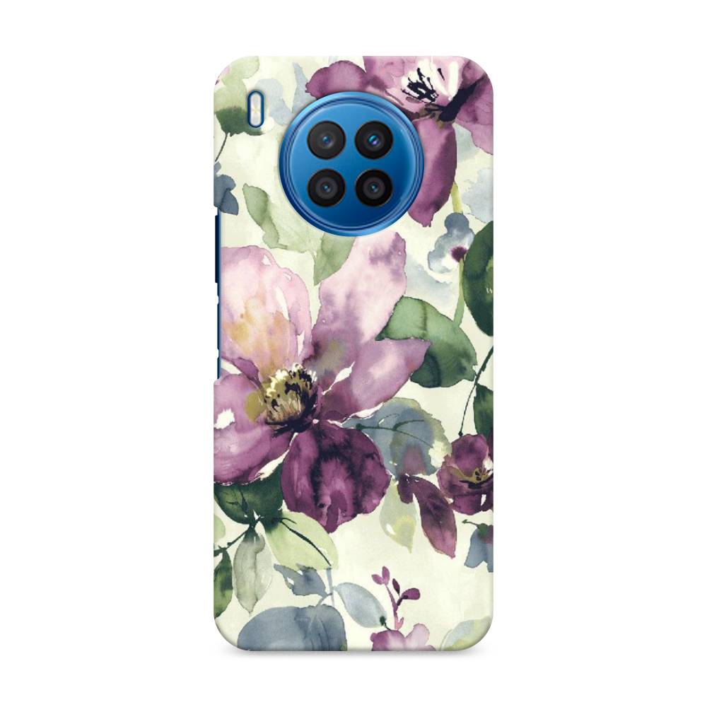

Чехол Awog "Сиреневые цветы-акварель" для Huawei Nova 8i, 6106320-7