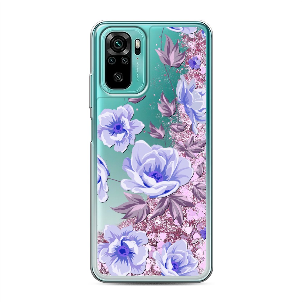 

Жидкий чехол с блестками "Цветочная фантазия 1" на Xiaomi Redmi Note 10S