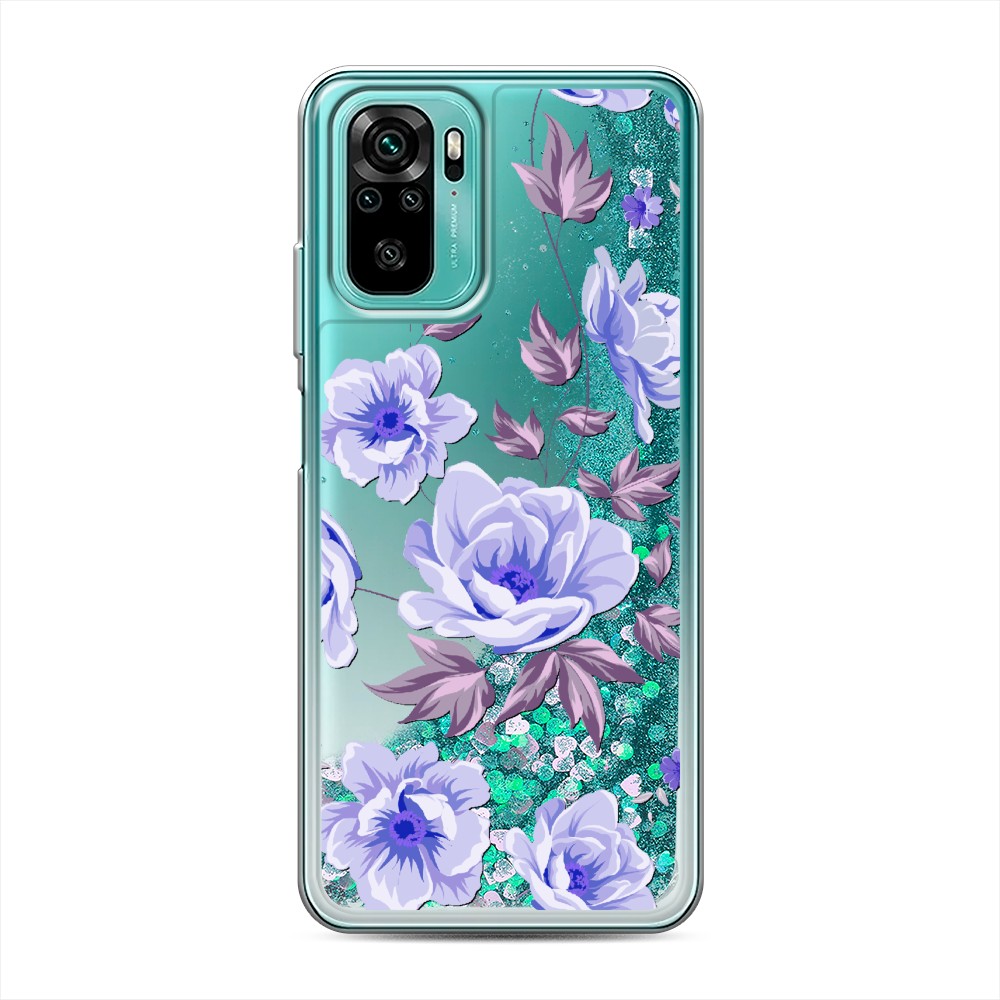 

Жидкий чехол с блестками "Цветочная фантазия 1" на Xiaomi Redmi Note 10S