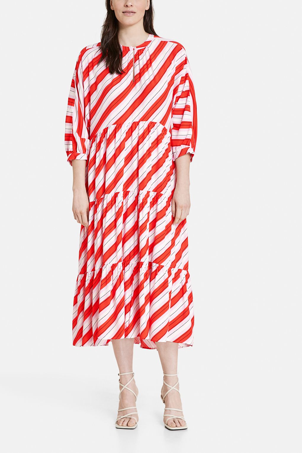 Платье женское Gerry Weber 180016-31412 красное; белое 46 EU
