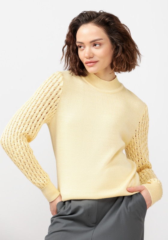 

Свитер женский Vivawool 311819 желтый 52 RU, 311819