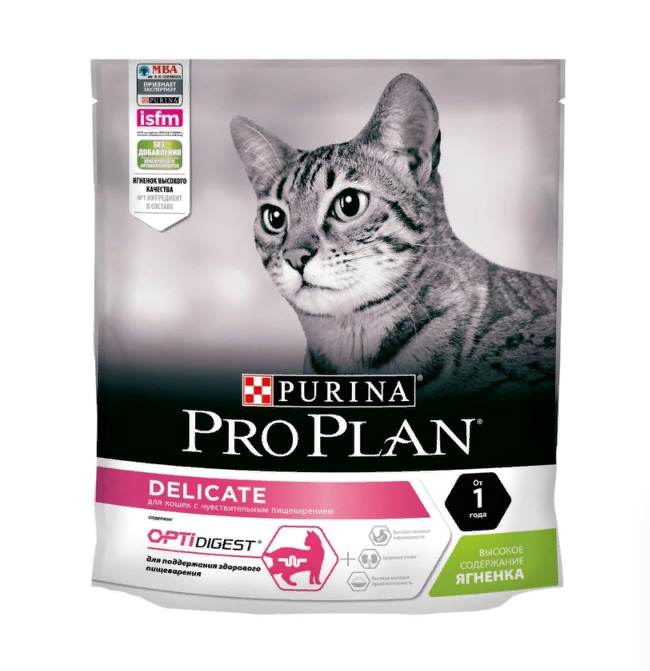 Сухой корм для кошек Pro Plan Delicate ягненок 0,4 кг