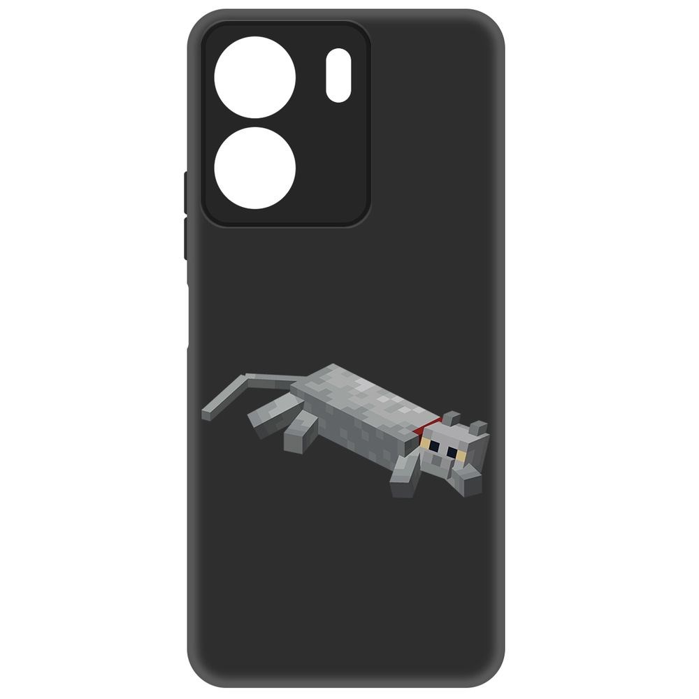 

Чехол-накладка Krutoff Soft Case Minecraft-Кошка для Xiaomi Redmi 13C черный