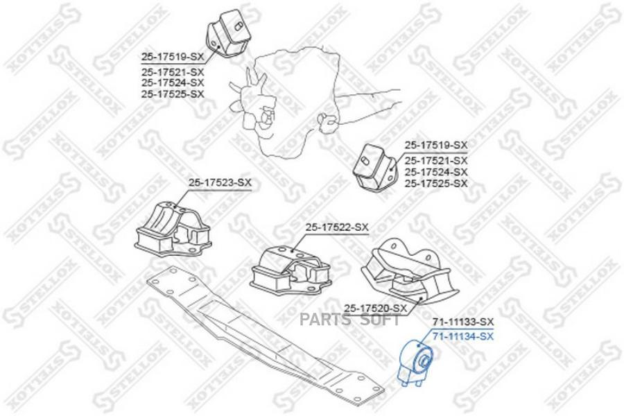 

Подушка Раздатки Stellox 7111134SX
