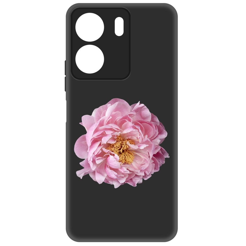 

Чехол-накладка Krutoff Soft Case Розовый пион для Xiaomi Redmi 13C черный