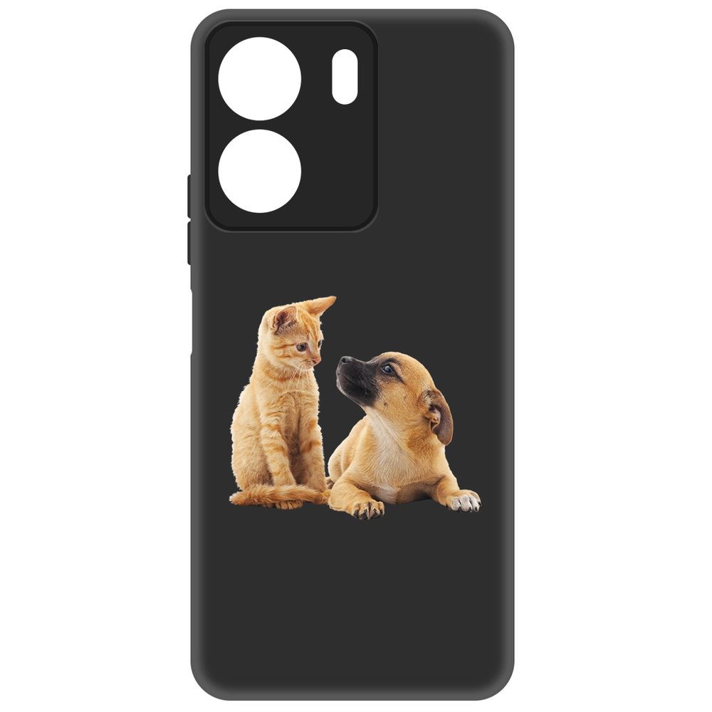 

Чехол-накладка Krutoff Soft Case Лучшие друзья для Xiaomi Redmi 13C черный