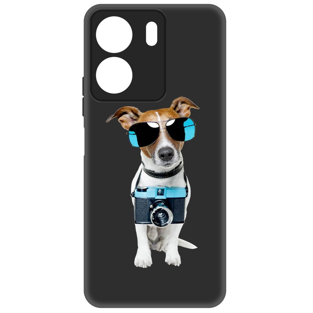 

Чехол-накладка Krutoff Soft Case Пес-турист для Xiaomi Redmi 13C черный