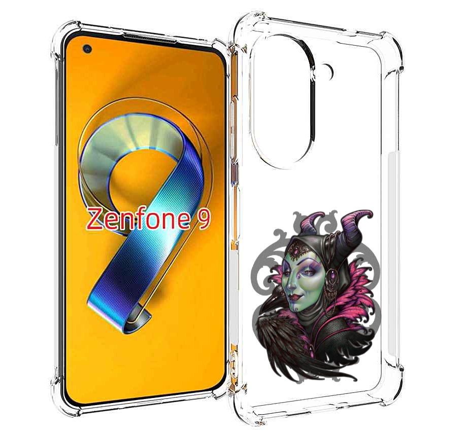 

Чехол MyPads зеленая девушка с вороном для Asus Zenfone 9 (AI2202), Прозрачный, Tocco