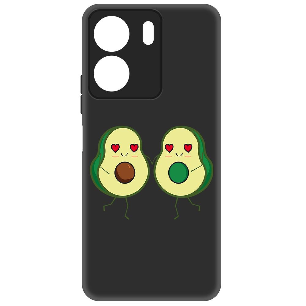 

Чехол-накладка Krutoff Soft Case Авокадо Пара для Poco C65 черный