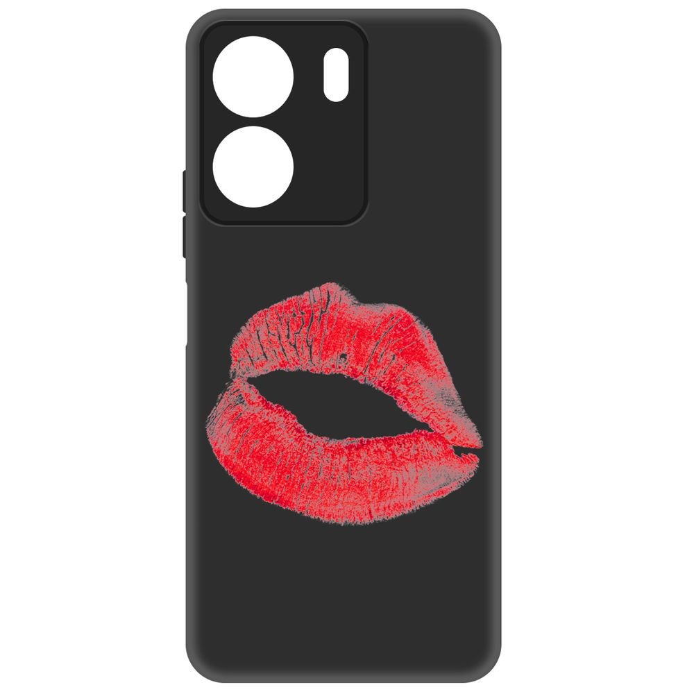 

Чехол-накладка Krutoff Soft Case След помады для Poco C65 черный