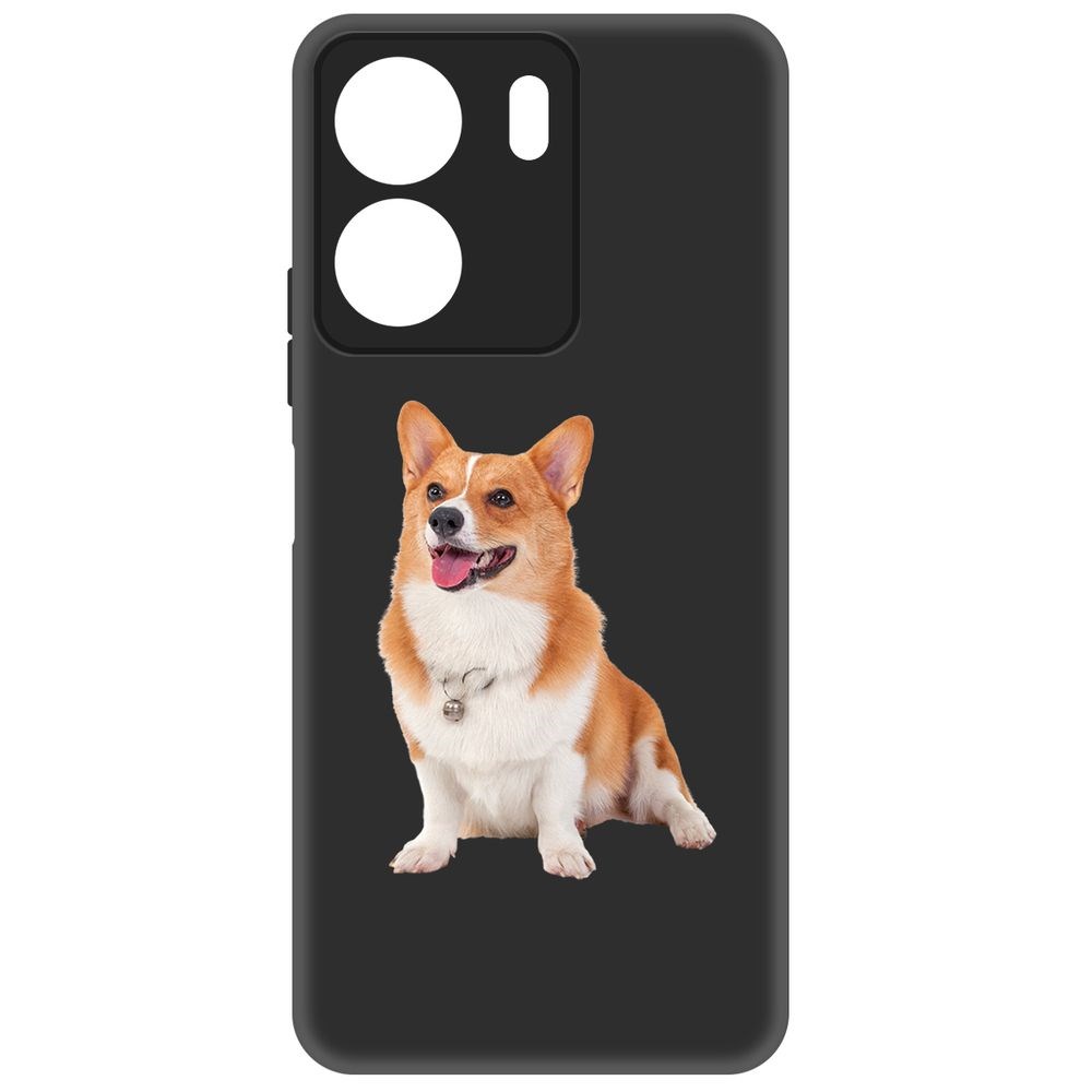 

Чехол-накладка Krutoff Soft Case Корги для Poco C65 черный