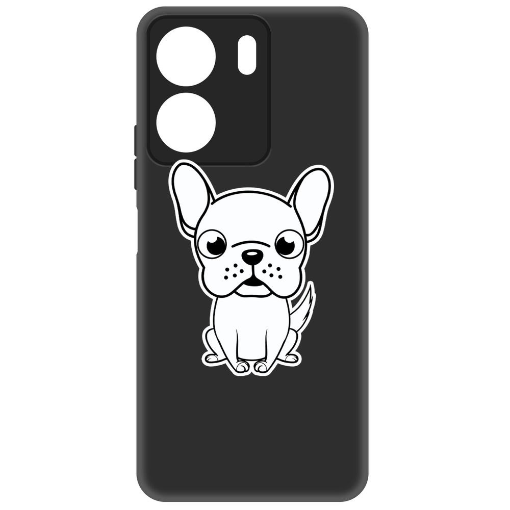 

Чехол-накладка Krutoff Soft Case Черно-белый щенок для Poco C65 черный