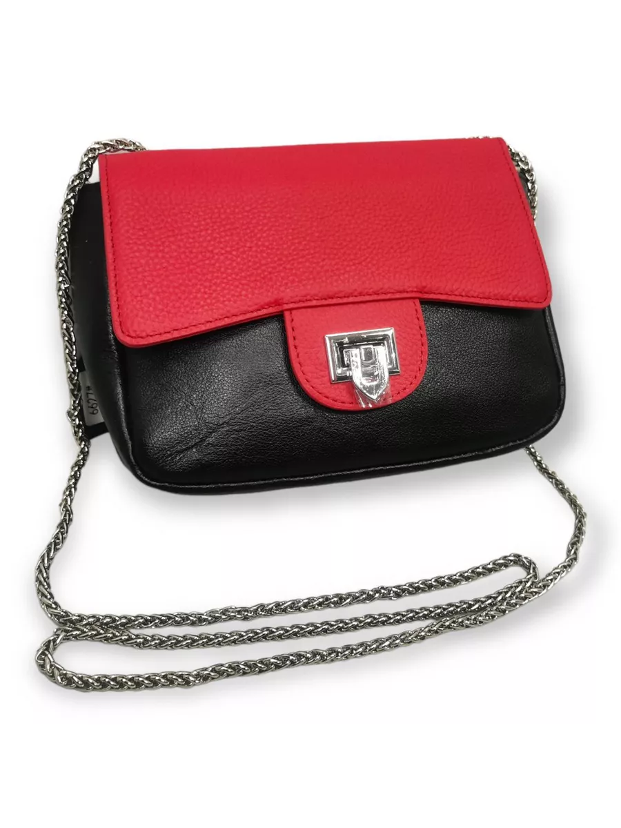 Сумка кросс-боди женская PouchMan 6627 черно-красная