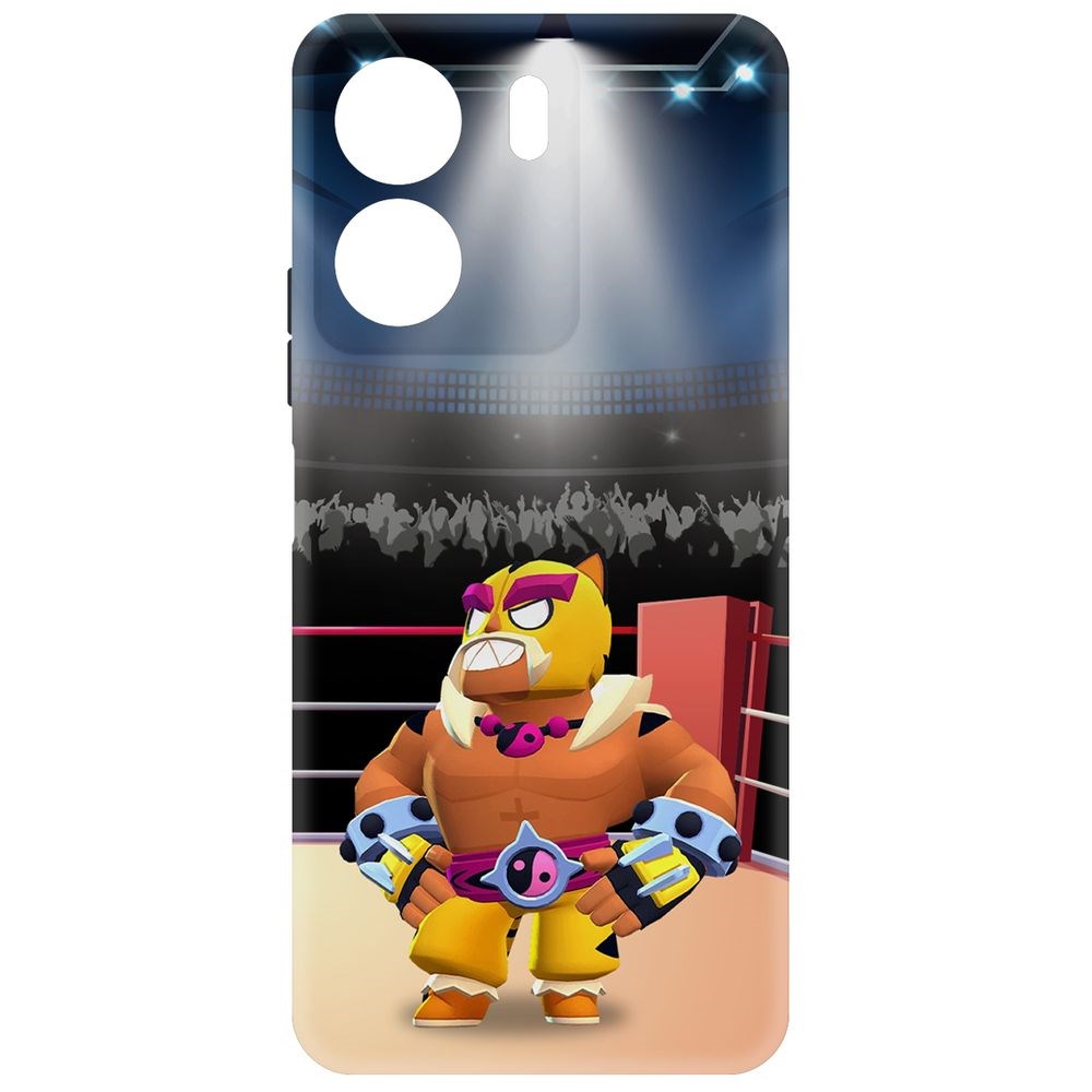 

Чехол-накладка Krutoff Soft Case Brawl Stars - Эль Тигро для Poco C65 черный