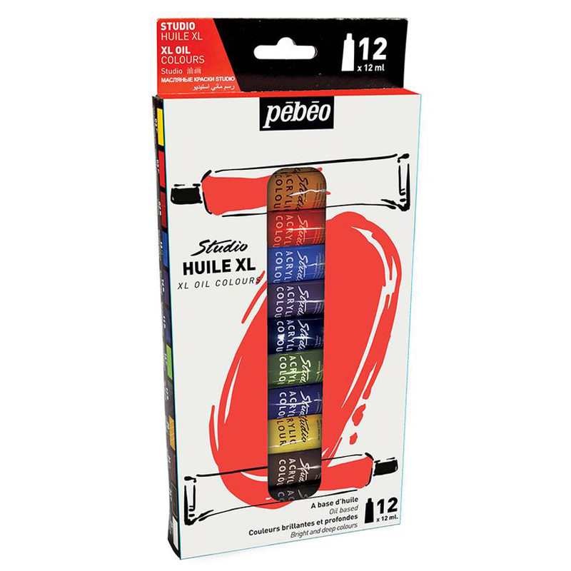 

Краска масляная PEBEO набор XL, 12 цв., 12 мл, Разноцветный