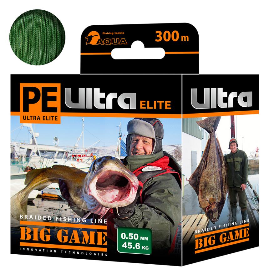 

Плетеный Шнур Для Рыбалки Aqua Pe Ultra Elite Big Game Dark Green 0,60mm 300m, Зеленый, PE ULTRA ELITE BIG GAME