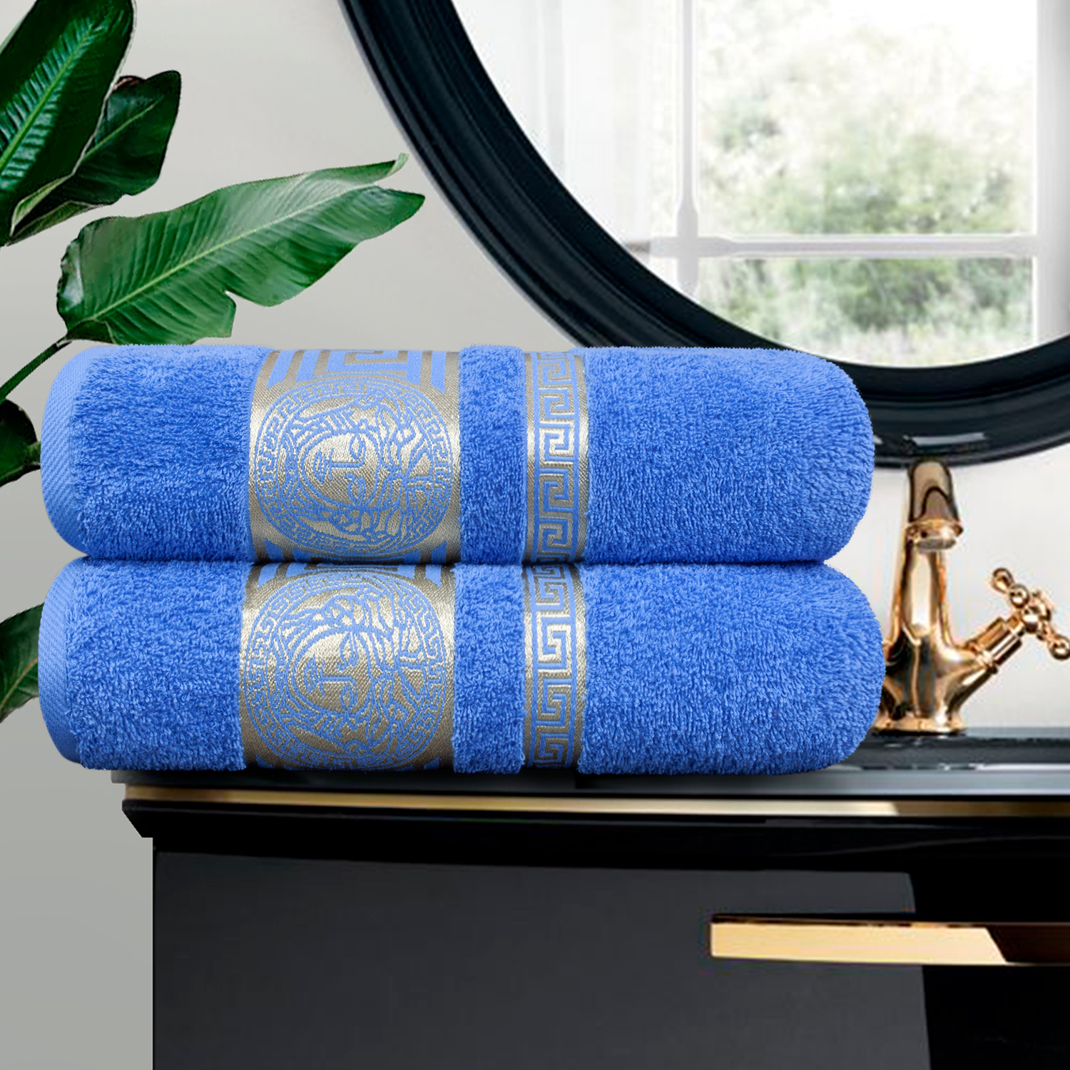 

Art Soft Tex Набор из 2-х полотенец Pandora цвет Голубой Махра 70x140 плотность 460 г/м2