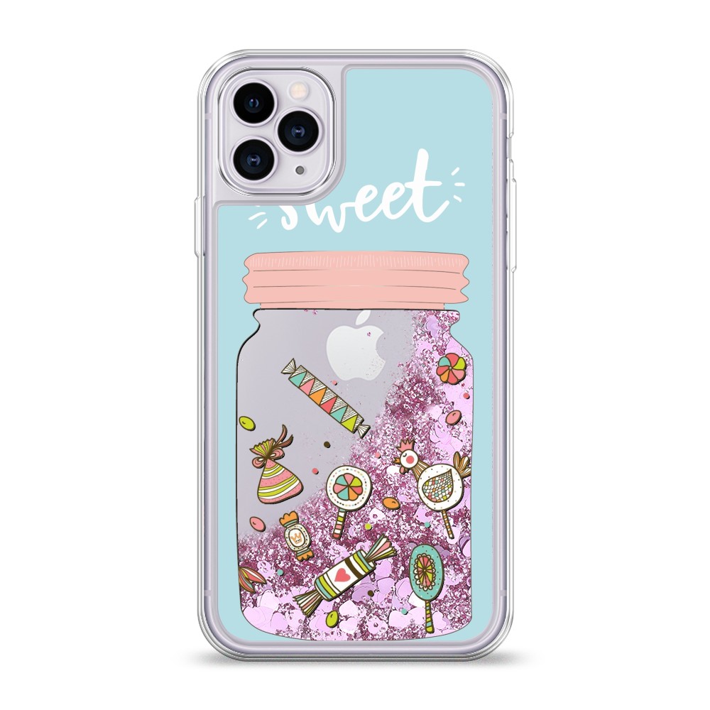 

Жидкий чехол с блестками "Конфетки в банке" на Apple iPhone 11 Pro, 12394-1